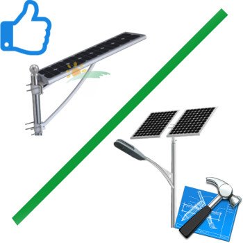 Solar street lights installation